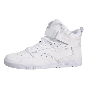 Baskets Montantes Supra Bleeker Blanche White/White Homme | JWS-88604455